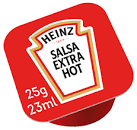 COUPELLE HEINZ SALSA HOT 100PCS