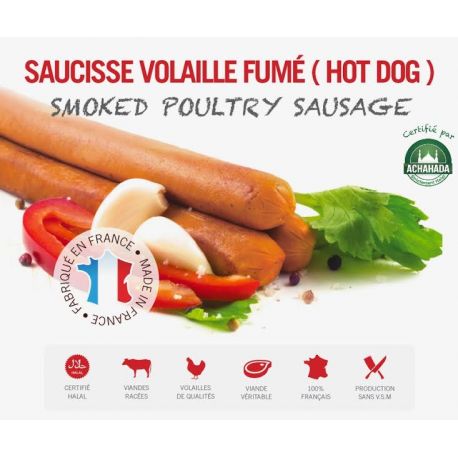 SAUCISSE DE VOLAILLE HOT DOG IKBAL 500 G