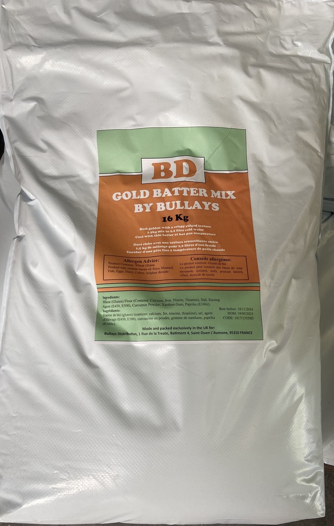 GOLD BATTER MIX BY BULLAYS 16 KG