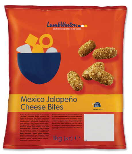 LW MEXICO JALAPEÑOS CHEESE BITES 6X1KG