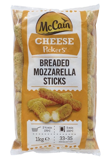 [MCMOZZA1KG] BREADED MOZZARELLA STICKS MC CAIN 1KG