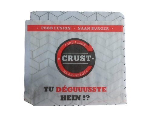 [CRSAINOU] SACHET OUVERT INGRAISSABLE CRUST 14X14 CM X 1000 PCS